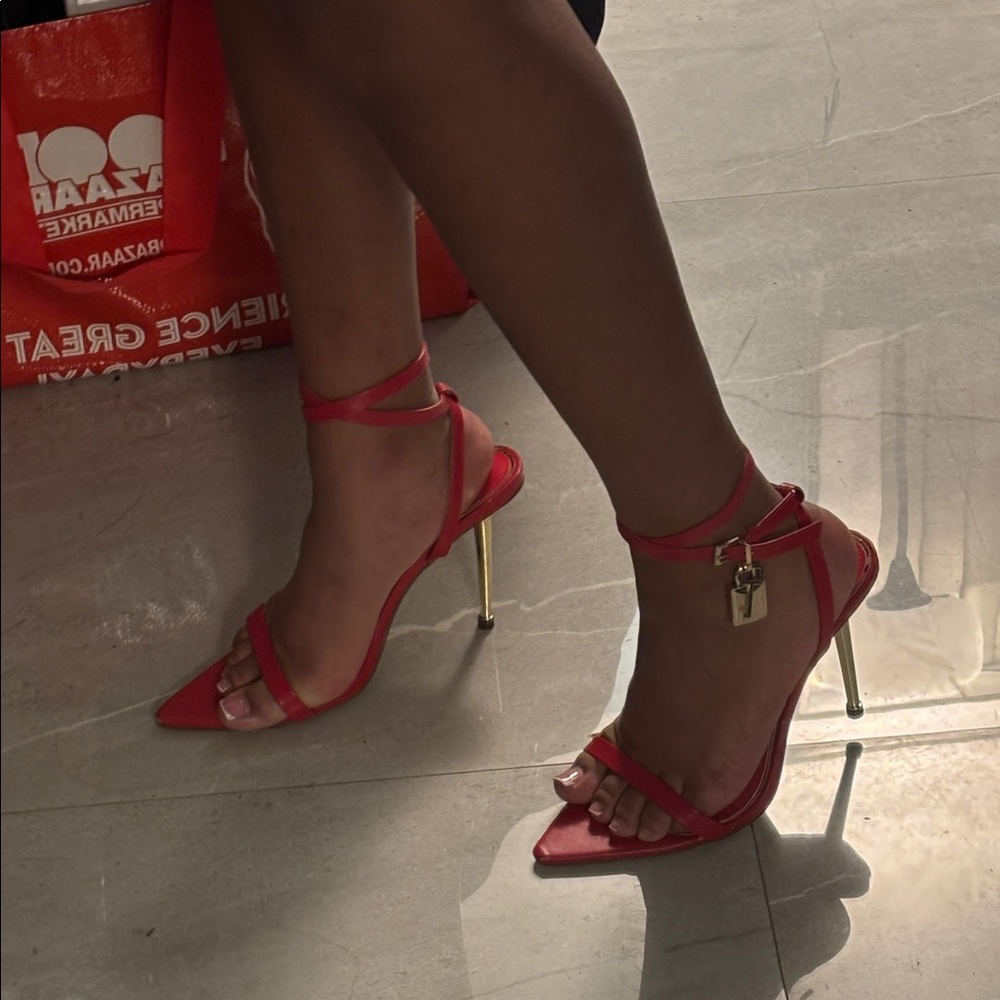 Liliana Vibrant Red Strappy Heels